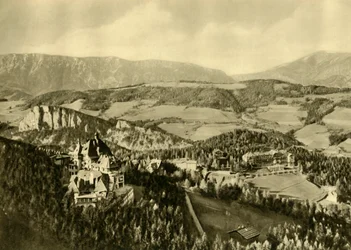 Le Schneeberg et la chaîne de montagnes Rax, Semmering, Basse-Autriche, c1935