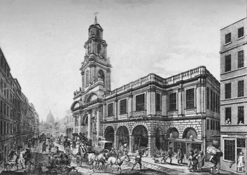 La deuxième Bourse royale, façade sud, en 1788