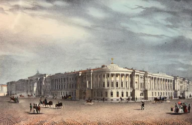 Les bâtiments du Sénat et du Synode à Saint-Pétersbourg, années 1830