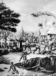 Le massacre des autochtones à Caonao, XVIe siècle, années 1920