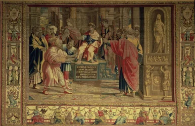 Le Sorcier Elymas frappé de cécité par Saint Paul devant le gouverneur romain Sergius Paulus (détail)