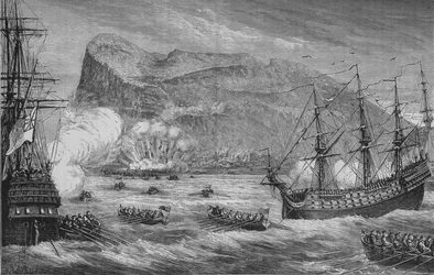 La prise de Gibraltar, août 1704, vers 1880