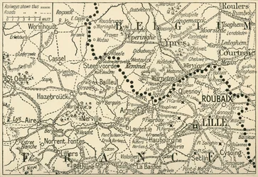 Le théâtre de la guerre en Flandre, 1914, vers 1920