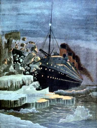 Le Titanic entrant en collision avec un iceberg, 1912