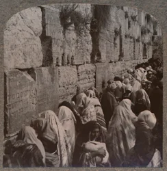 Le Mur des Lamentations, Jérusalem, vers 1900