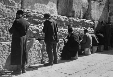 Le Mur des Lamentations, Jérusalem, vers 1920s-1930s