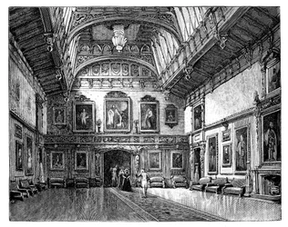La salle de Waterloo, Château de Windsor, vers 1888