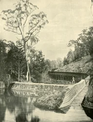 Le barrage et le canal, réservoir de Kirks, 1901