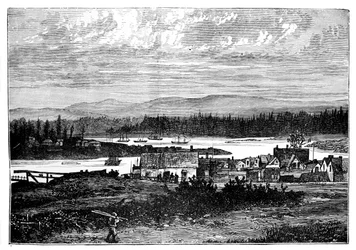 Les Banlieues Ouest de Victoria, Île de Vancouver, Canada, vers 1888