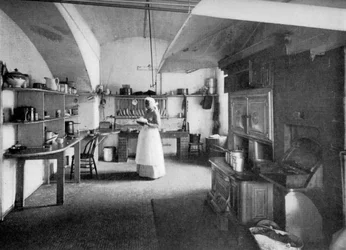 La cuisine de la Maison Blanche, Washington DC, USA, 1908