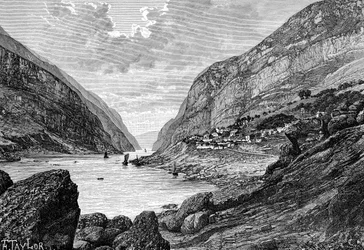 La gorge de Mitan du Yang-Tze-Kiang, vers 1890