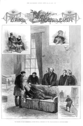La mort de Lord Iddesleigh à Downing Street, Londres, 1887