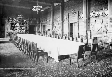 La salle à manger, Viceregal Lodge, Inde