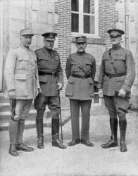 Les quatre commandants alliés, Château Bombon, France, 1918