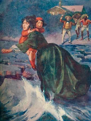 Le grand fragment de glace verte a basculé et craqué, 1929