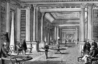 La bibliothèque du Reform Club, Londres, 1891