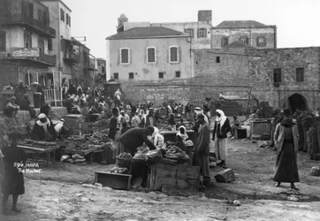 Le marché, Haïfa, Palestine