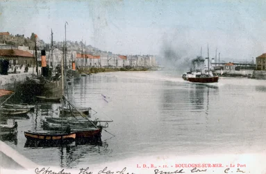 Le port de Boulogne, France, 1904