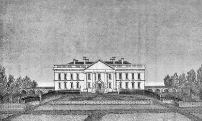 La maison du président, portique nord, USA, 1834 1908