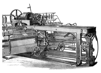 La mule à filer, vers 1880