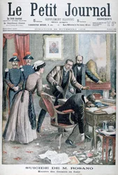 Le suicide de Signor Rosano, ministre italien des Finances, Naples, 1903
