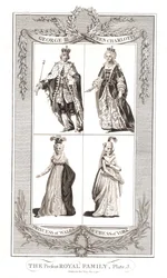 La famille royale actuelle publiée le 9 mai 1795 par Alexander Hogg