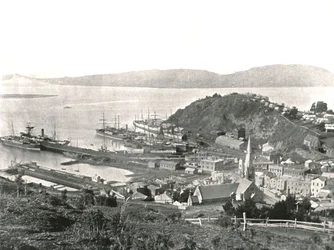 La ville et le port, Port Chalmers, Nouvelle-Zélande