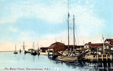 Le front de mer, Charlottetown, Île-du-Prince-Édouard, Canada, vers 1900