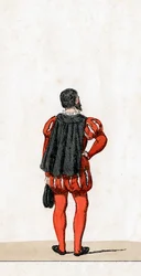 Conception de costume de théâtre pour la pièce de Shakespeare, Henry VIII, 19ème siècle
