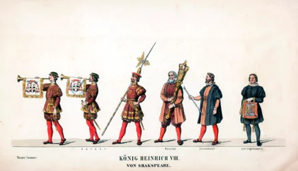 Costume de théâtre pour la pièce de Shakespeare, Henry VIII, 19e siècle
