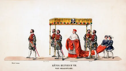 Costumes de théâtre pour la pièce de Shakespeare, Henry VIII, 19ème siècle