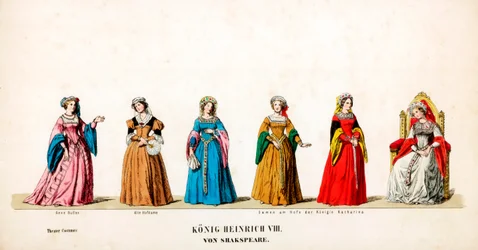Costumes de théâtre pour la pièce de Shakespeare, Henry VIII, 19ème siècle
