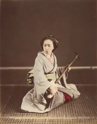 [Tokyo Geisha avec Shamisen], années 1870