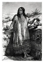 Fille toltèque, Mexique, 19ème siècle