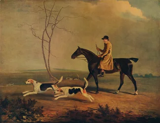 Tom Oldaker, chasseur des Berkley Hounds, sur Pickle, avec les chiens, 1800, 1929
