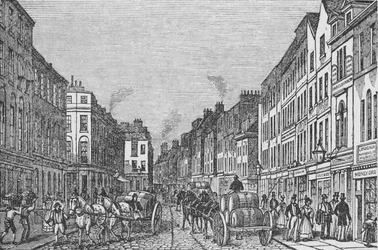 Tooley Street dans la première moitié du XIXe siècle, vers 1840, 1912