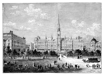 Hôtel de ville, Vienne, Autriche vers 1888