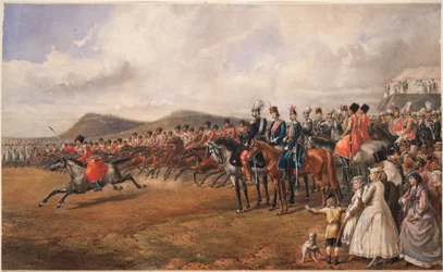 Tsar Alexandre II passant en revue les troupes, 1867