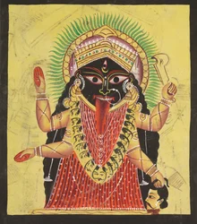 Deux aspects de Kali : Kali enshrined, c. 1880 - 1890