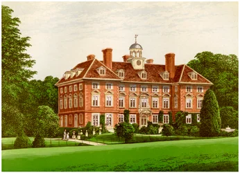 Tyttenhanger Park, Hertfordshire, maison de la Comtesse de Caledon, vers 1880