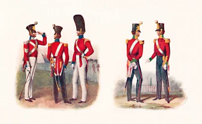 Uniformes du 86e régiment, 1842, et régiment, 1848, 1904
