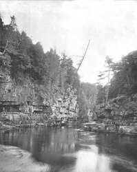 Extrémité supérieure du Chasm Ausable, Adirondacks, État de New York, USA, vers 1900