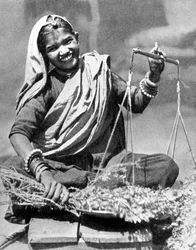 Vendeuse de légumes, Jaipur, Inde