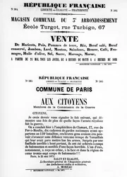Vente, des affiches politiques françaises de la Commune de Paris, mai 1871