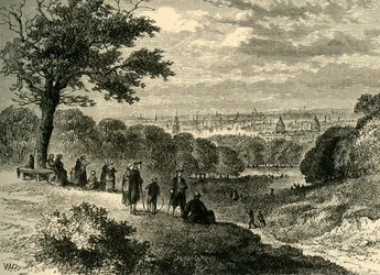Vue de One-Tree Hill, Greenwich Park, en 1846, vers 1878