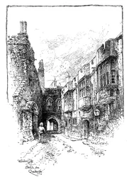 Vue depuis le quadrilatère, château de Windsor, vers 1888