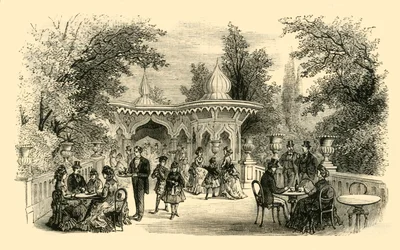 Vue dans les jardins du Surrey