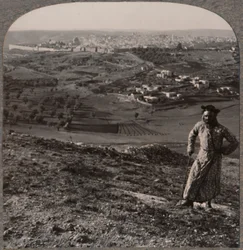 Vue de Jérusalem depuis le mont Scopus, vers 1900