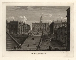 Vue du Capitole, Rome, avec le Palazzo Senatorio