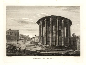 Vue du Temple de Vesta, Rome